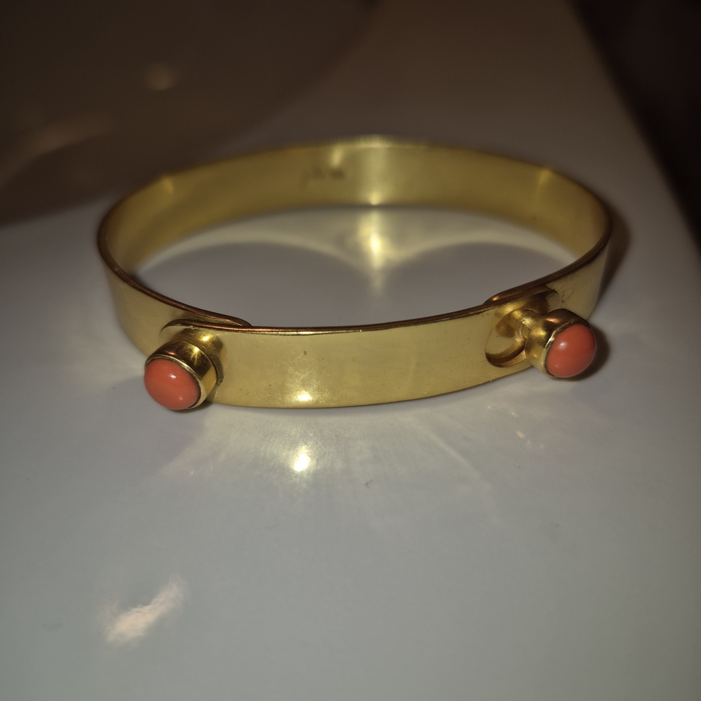 Julie Vos Gold Bracelet with Coral Accents